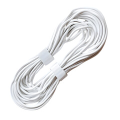 White Electrical Cord  Cable  Wire  Power Supply   Bundled  Rolled  Electronics  Equipment