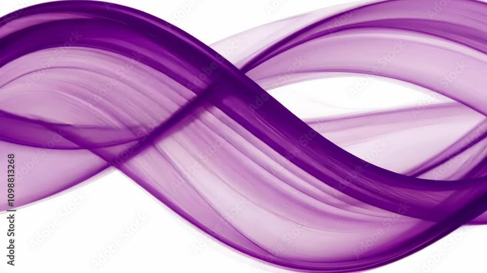 Poster colorful flowing purple waves create an elegant abstract design captivating the viewer's attention a