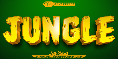 Green Jungle Vector Editable Text Effect Template