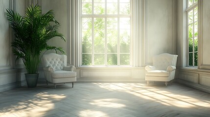 Fototapeta premium Sunlit Room Interior Design