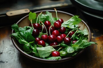 classic Italian salad with cherries