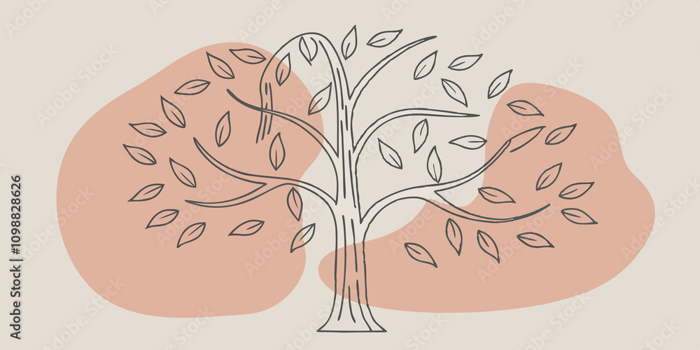 Poster Tree of Life Tendrils of smoke rise and branch outwards in a treelike shape adding a sense of grounding and connection to nature with leaves forming at the ends of the smoky limbs.