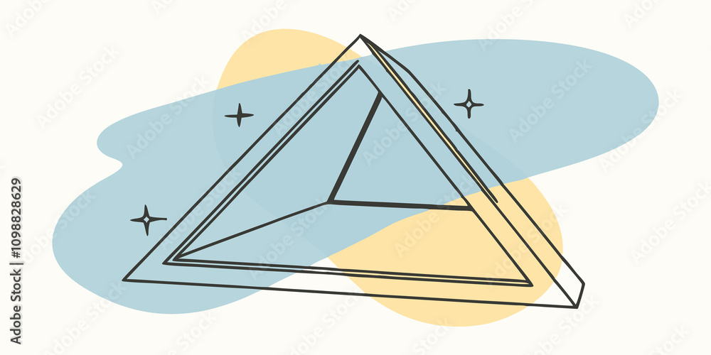 Poster Triangle of Energy A triangular lattice of bright cosmic dust rests against a backdrop of deep space pulsating with light with the apex pointing upward symbolizing stability and