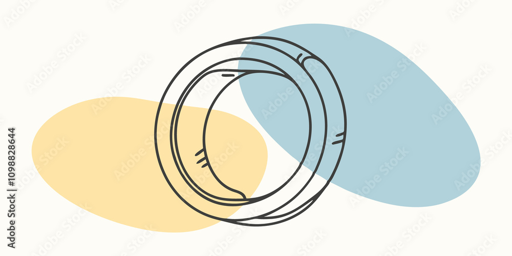 Poster Twilight Glow A fading orange ring hovers above the head reminiscent of twilight while a deep indigo ring pulses gently around the heart symbolizing evening calmness and