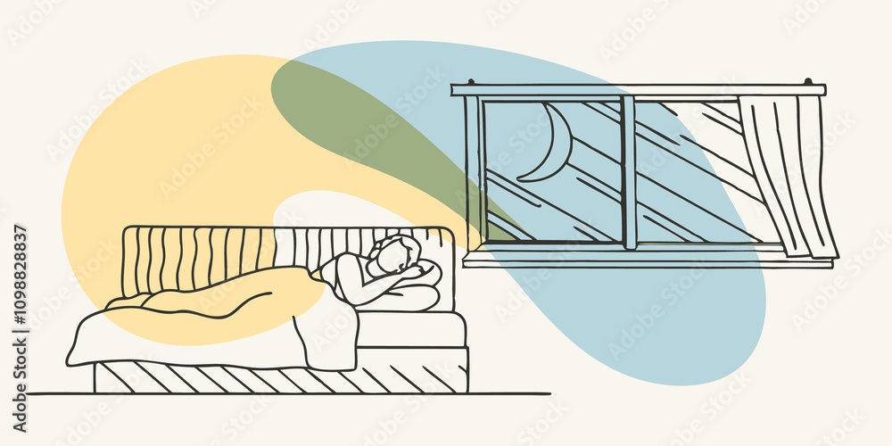Poster Whispers of Light In a quiet room a sleeping figure is partially illuminated by soft moonbeams that dance across their relaxed body creating a tranquil scene filled with warmth and
