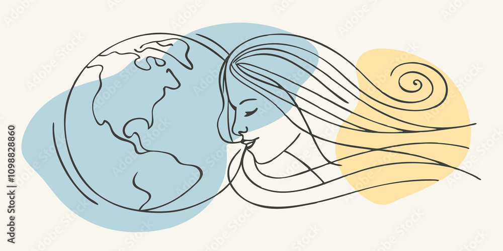 Poster whispers of protection the mother figure with a serene expression leans closer to the earth which em