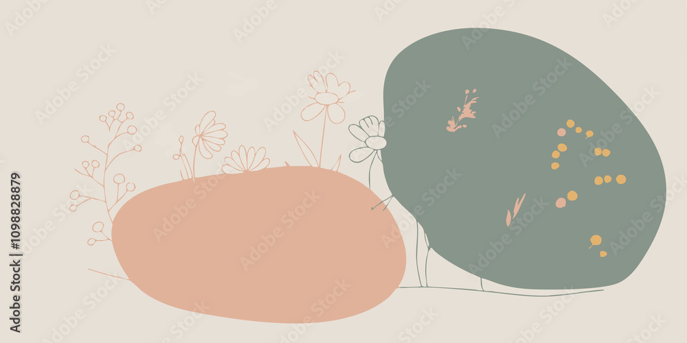 Poster wildflower edge wildflowers bloom unabashedly along the bank of a small stream which is lined with p