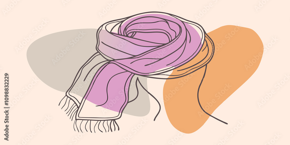 Poster a cinnamoncolored wool scarf spread around the neck like a warm hug with its richness and depth crea