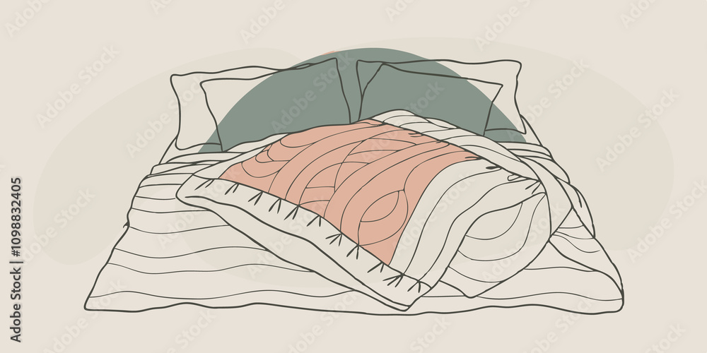 Poster a cozy nest of oversized wool layers fills the sleeping area with inviting hues and intricate patter
