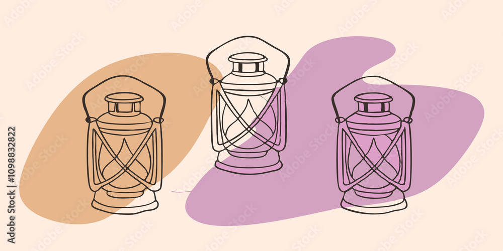 Poster an atmospheric glow from small portable lanterns illuminates their path casting soft light on the sn