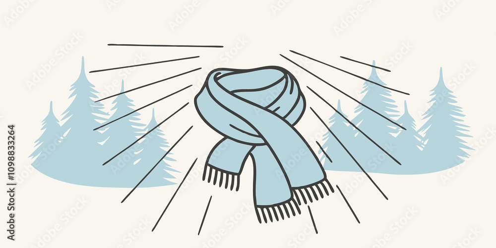 Poster a scarf flutters playfully around the neck adding an extra layer of warmth while brilliant rays of s