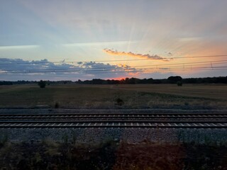 sunrise over the railtrack