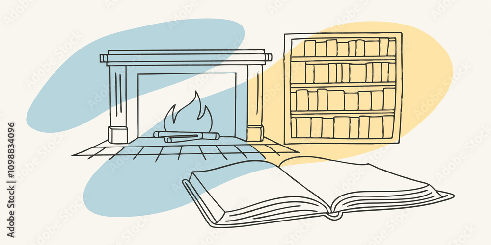 Poster comforting embers crackle softly in the background while wellthumbed pages reveal secrets of faraway