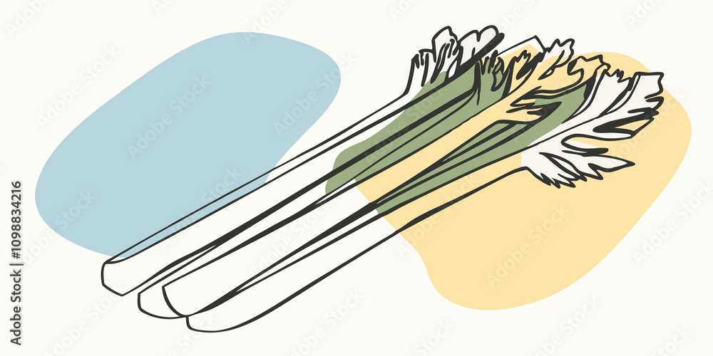 Poster crisp celery stalks boast a refreshing crunch their pale green color adding a lively touch to the ar