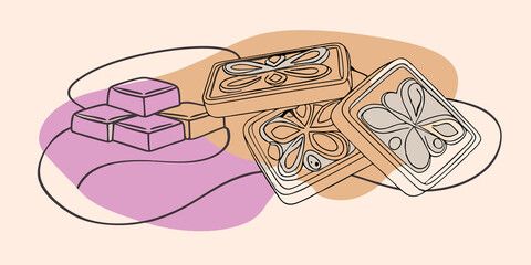 Delicate frosted sugar cookies rest alongside chewy chocolate chunks igniting sweet discussions and playful banter.