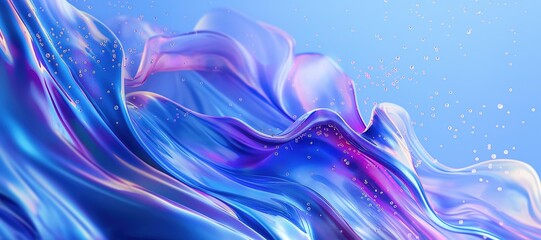 Obraz premium glowing purple liquid wave background 3
