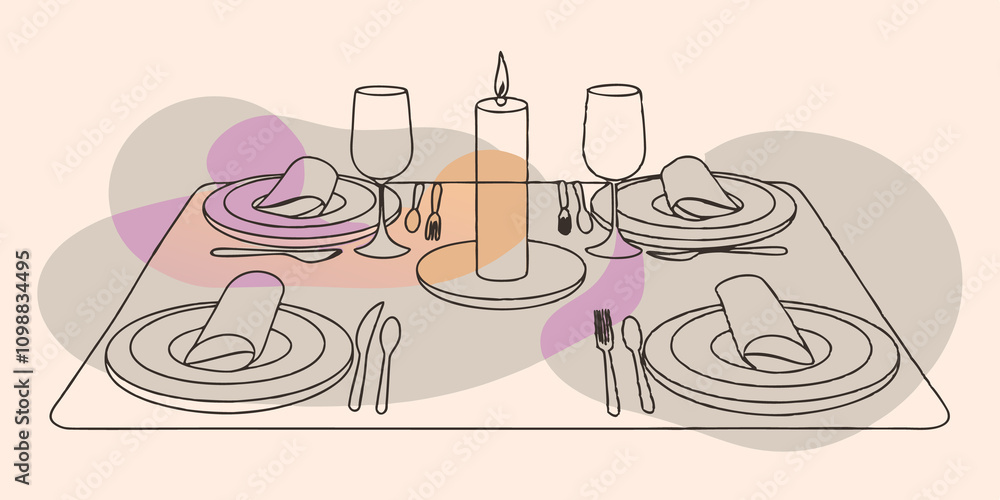 Poster festively crafted place settings include simple yet elegant napkins neatly rolled adding a touch of 