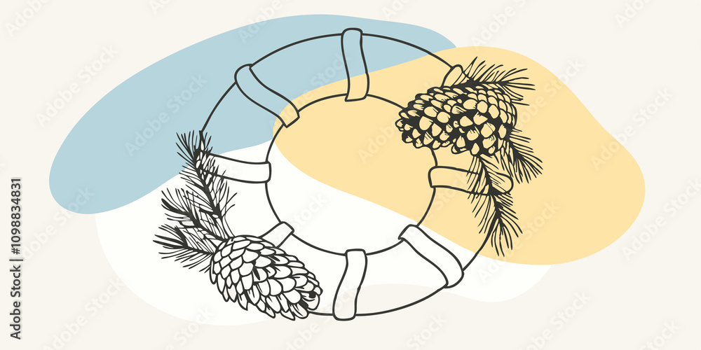 Poster incorporating pine cones carefully attach a selection of pine cones to the wreath using wire to secu