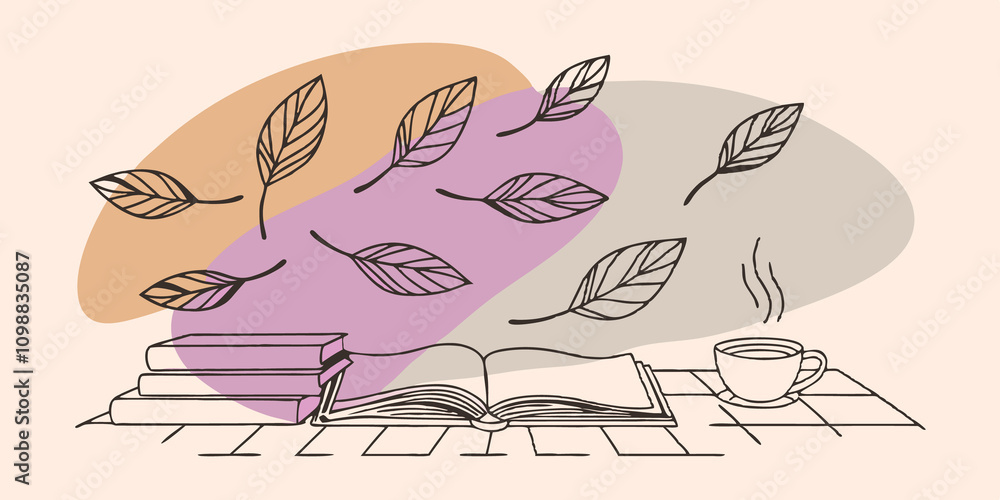 Poster natures view outside vibrant leaves sway softly in the breeze creating a calming backdrop for a work