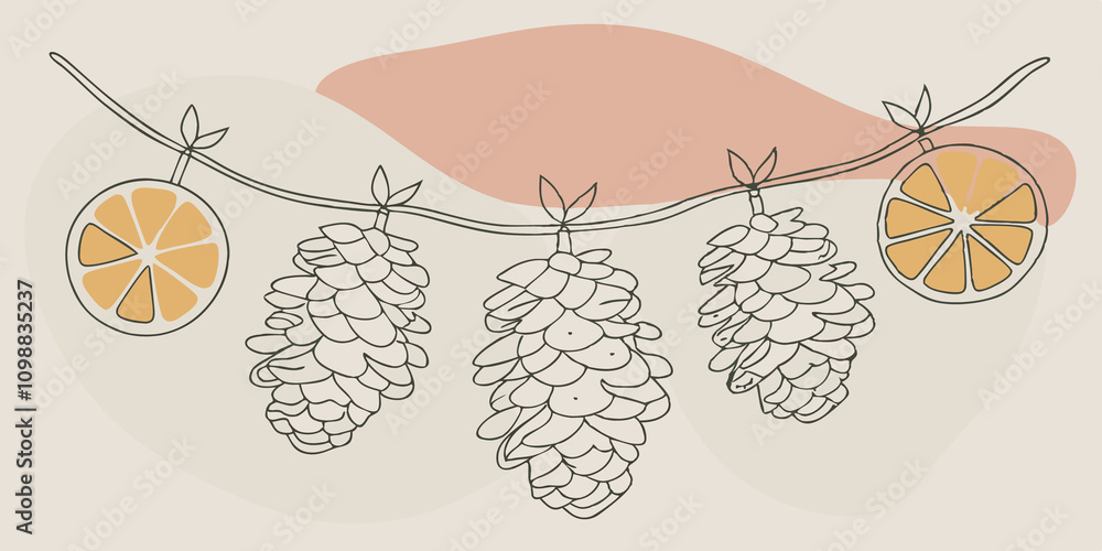 Poster pinecone garland intertwine several pinecones along a long twine strand adding festive touches like 