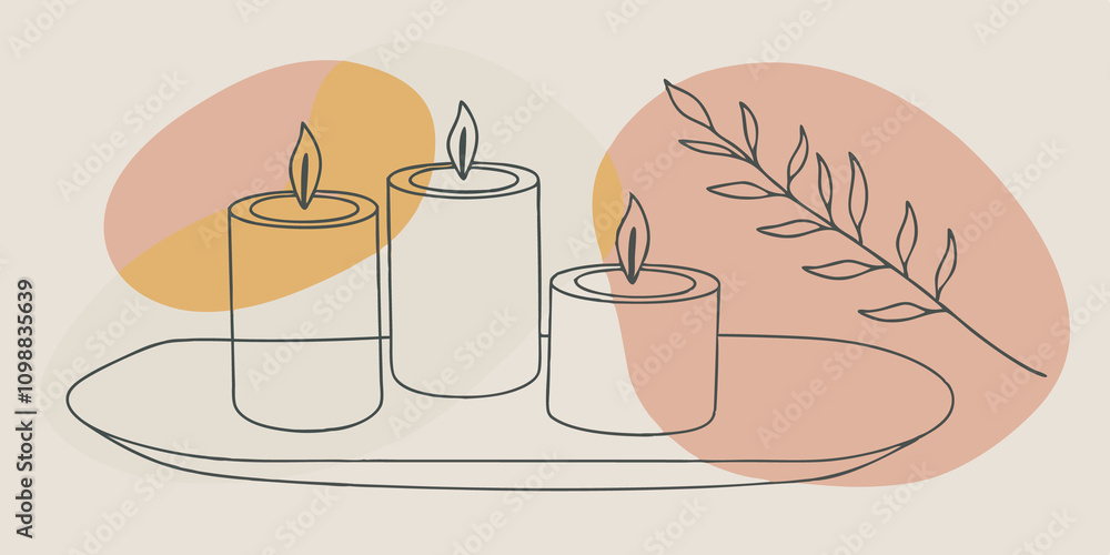 Poster simple elegance a minimalist approach with a few choice candles and subtle decorative elements evoke