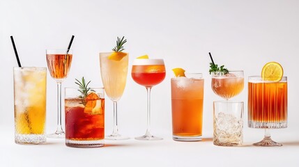 Fototapeta premium A Delightful Collection of Refreshing Cocktails