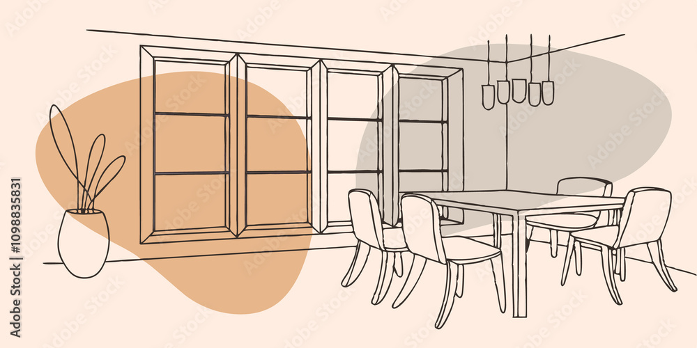 Poster soft sunlight streams through wide windows casting delicate patterns on the rustic wooden table enha