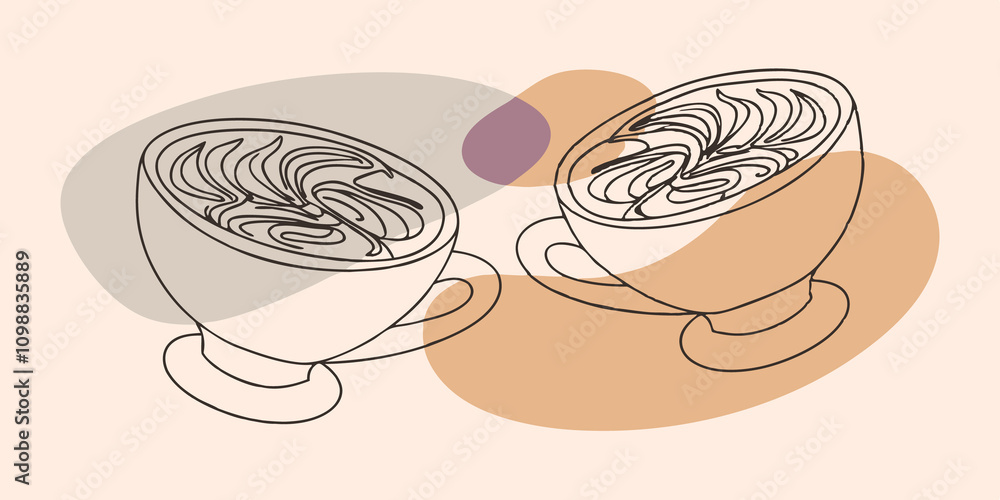 Poster sunbeams illuminate the latte art revealing intricate swirls and patterns a delightful surprise in e