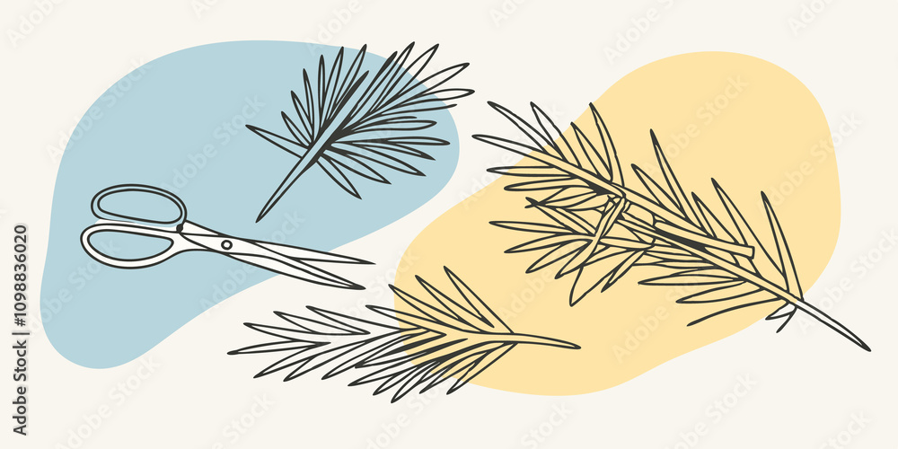 Poster t greens using sharp scissors the pine needles into manageable lengths ensuring a variety of texture