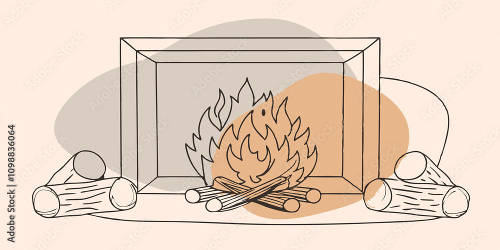 Poster the crackle and pop of burning wood create a symphony of sounds enhancing the tranquil atmosphere in