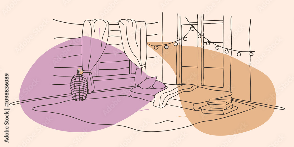 Aufkleber the dim light envelops plush fabrics and rustic decor creating an inviting and relaxing haven.