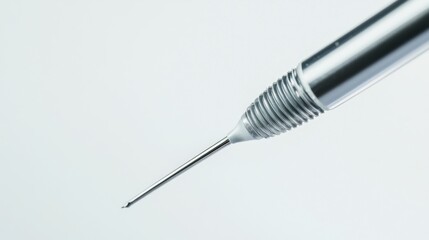 A close-up of a medical implant being placed into a patient's body, against a white background, Clinical style