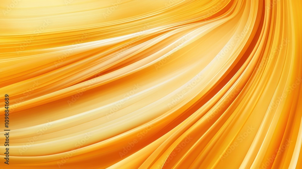 Poster golden waves of light create a mesmerizing abstract pattern, ai