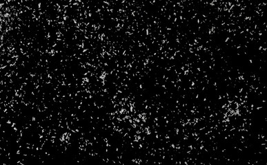 Grated coconut isolated on black, top view