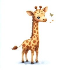 Fototapeta premium giraffe isolated on white