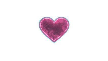Obraz premium neon light heart shaped cutters