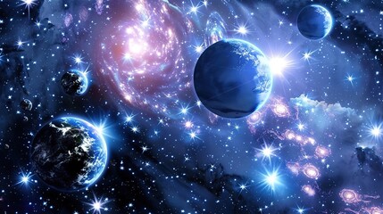 Fototapeta premium Stars_and_galaxy_outer_space_sky_night_universe