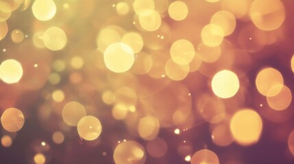 Fototapeta premium Golden Bokeh Lights for a Bright and Shiny Christmas Celebration
