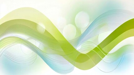 Futuristic Green and Blue Wave Pattern Vector Illustration for Bright Wallpaper and Banner Design