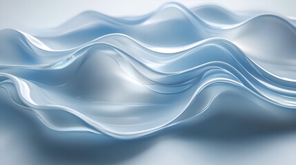 Obraz premium Serene Abstract Water Texture with Fluid Blue Waves and Elegant Design