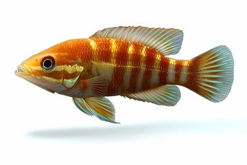 Fototapeta premium stunning tilapia fish isolated at white background