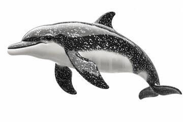 Fototapeta premium a cute dolphin isolated at white background