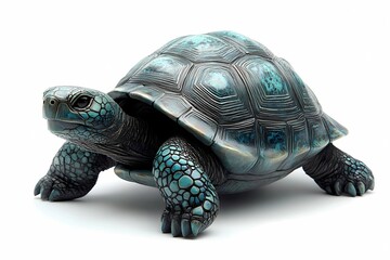 Obraz premium giant tortoise isolated at white background