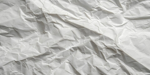 Fototapeta premium Highly detailed white wrinkled paper texture for artistic and craft design