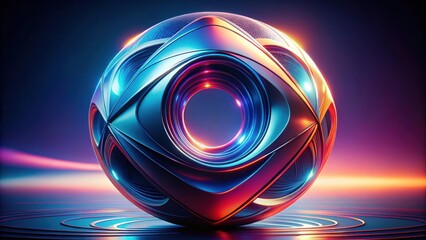 Abstract futuristic shape with a render , technology, design, modern, innovation, geometric, digital, sculpture, creativity