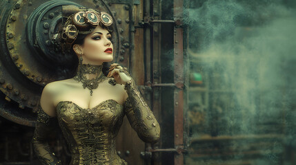Fototapeta premium Steampunk Lady