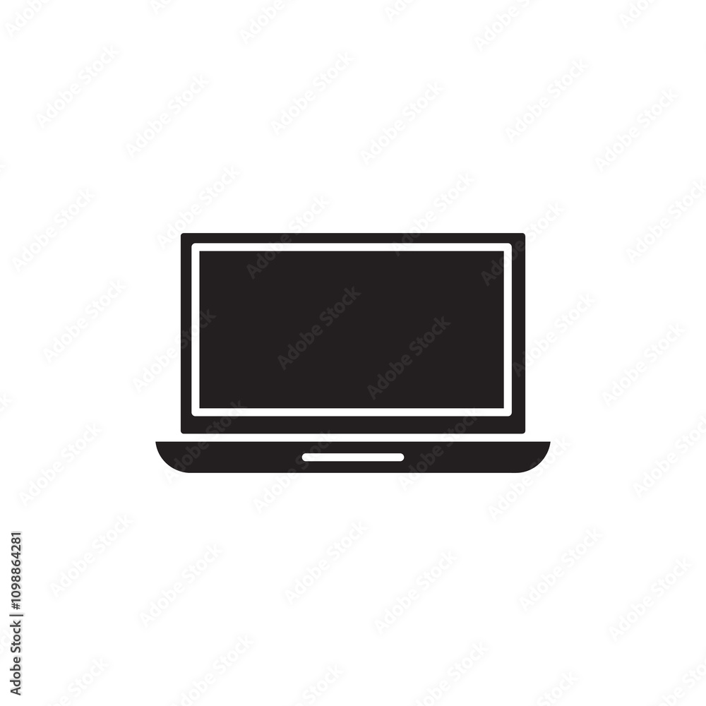 Aufkleber laptop vector simple illustration for web and app..eps