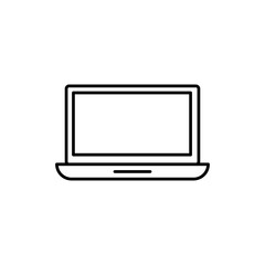 Laptop line icon. vector flat black linear illustration for web and app..eps