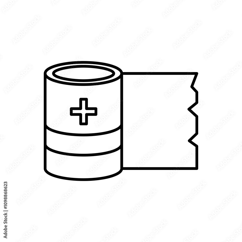 Poster bandage line icon. vector trendy style illustration for web and app..eps