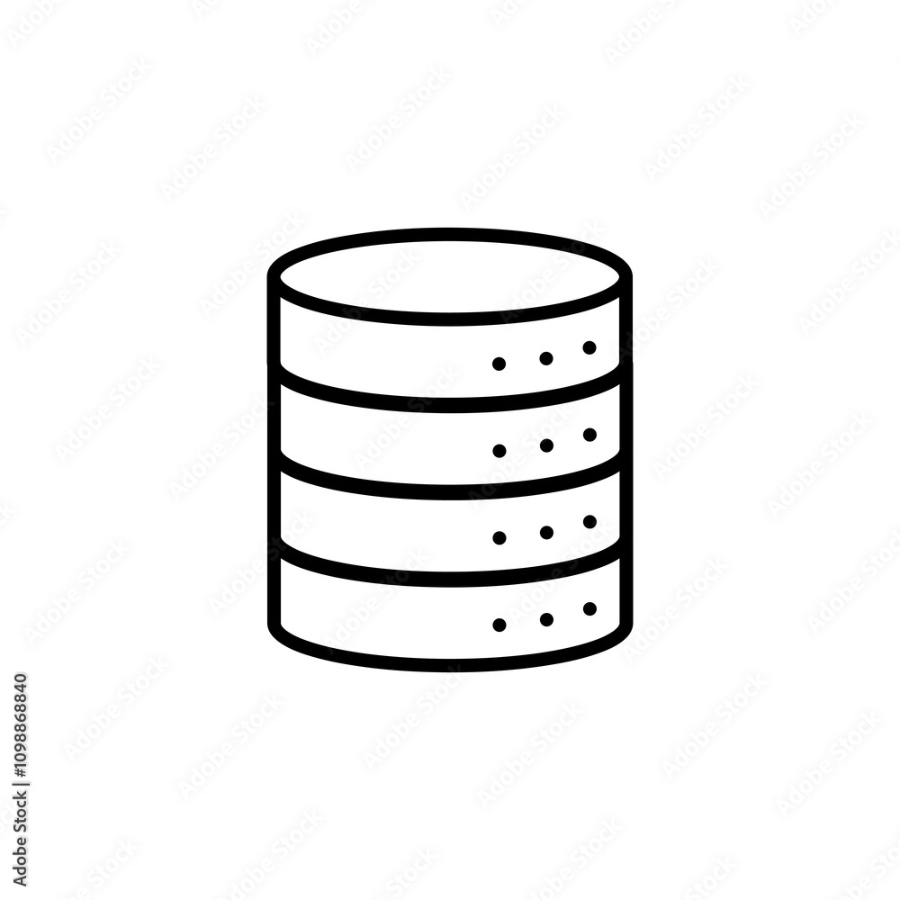Poster database vector icon, vector simple linear illustration for web and app..eps